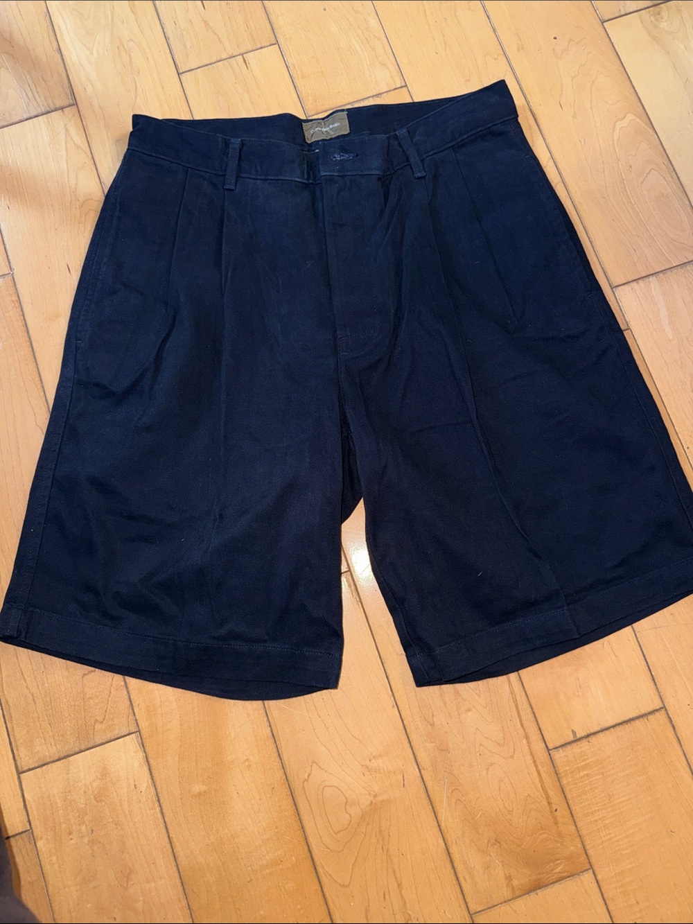 Men's Calvin Klein Navy Pleated Shorts